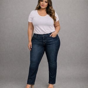 Y2K GUESS Daredevil Skinny Dark Blue Jeans | Rhinestone Pocket Stretch Denim